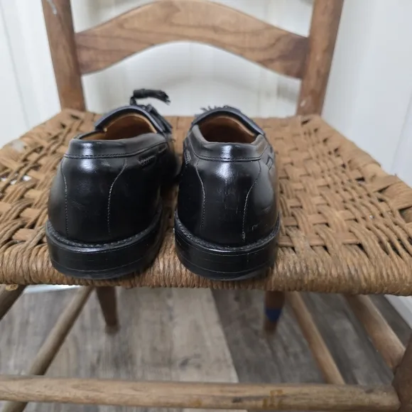 Allen Edmonds‎ Cody Black Leather Tassel Loafers woven mens 9D