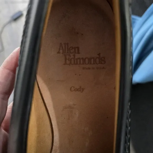 Allen Edmonds‎ Cody Black Leather Tassel Loafers woven mens 9D