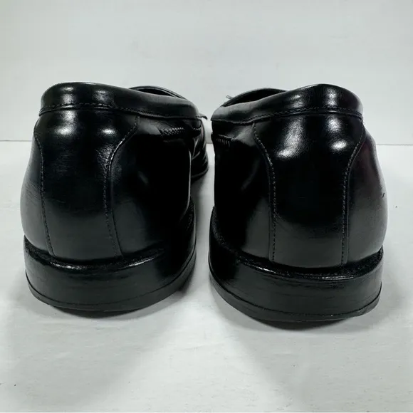 Allen Edmonds Cody Black Woven Leather Kiltie Tassel Loafers Men's Size 13 D