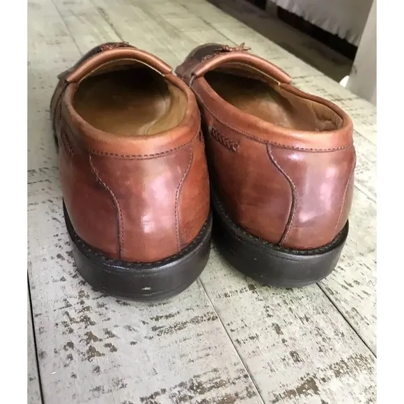 Allen Edmonds Cody Men Slip On Loafers Moccasins Cognac Leather 10 $300