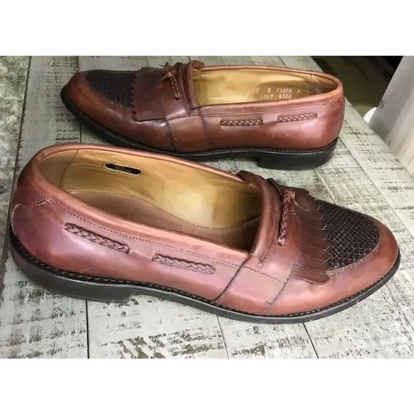 Allen Edmonds Cody Men Slip On Loafers Moccasins Cognac Leather 10 $300
