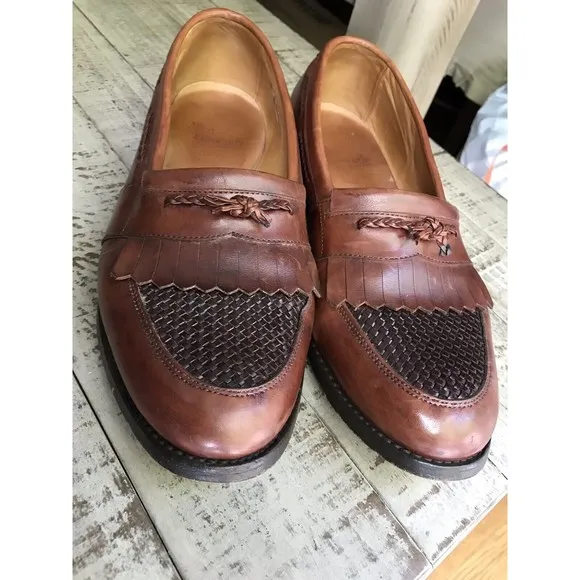Allen Edmonds Cody Men Slip On Loafers Moccasins Cognac Leather 10 $300