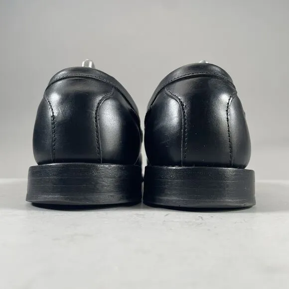 Allen Edmonds Cody Men’s Size 9.5 C Woven Black Leather Tassel Loafers Dress EUC