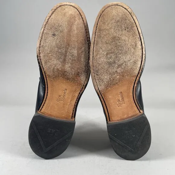 Allen Edmonds Cody Men’s Size 9.5 C Woven Black Leather Tassel Loafers Dress EUC