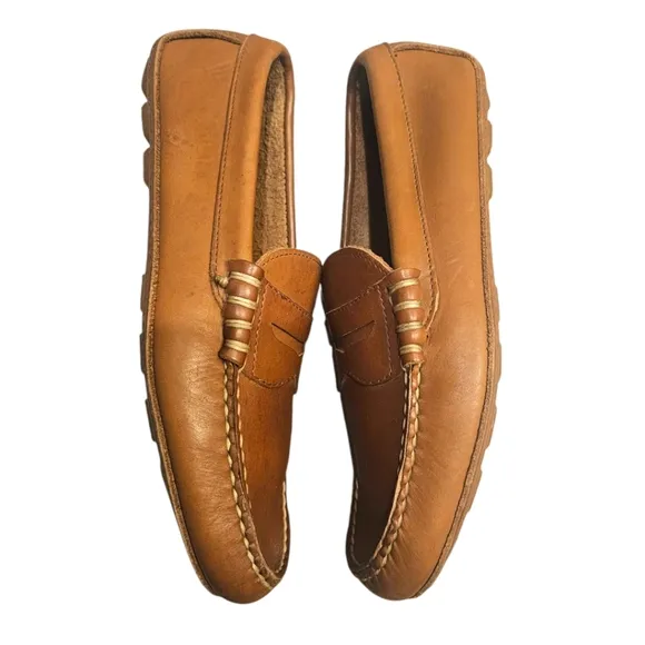 Allen Edmonds Daytona Driving Shoe in Tan Fargo Sz: 7.5