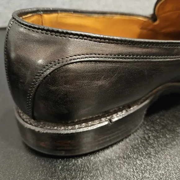 Allen Edmonds Foley Leather Slip On Shoes Woven Loafers Black Size 10