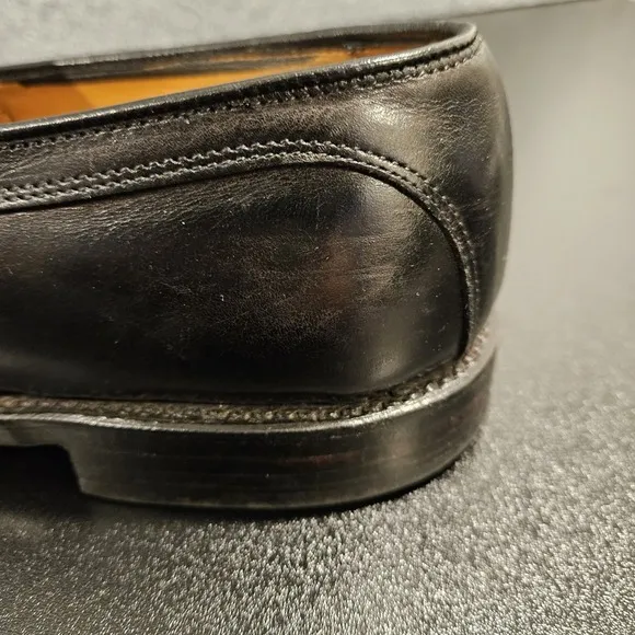 Allen Edmonds Foley Leather Slip On Shoes Woven Loafers Black Size 10