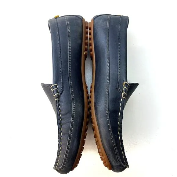 Allen Edmonds Interstate 90 Shoes Blue Leather Men's Size 9.5D Driving Shoes