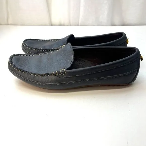 Allen Edmonds Interstate 90 Shoes Blue Leather Men's Size 9.5D Driving Shoes