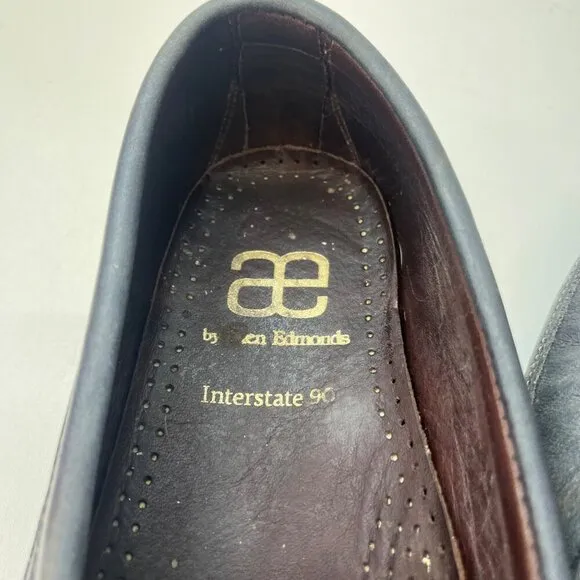 Allen Edmonds Interstate 90 Shoes Blue Leather Men's Size 9.5D Driving Shoes