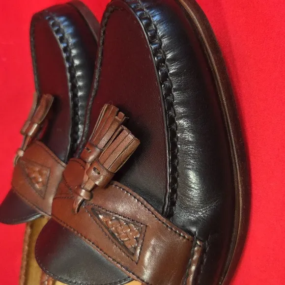 ALLEN EDMONDS Maxfield Tassel Loafer Black Brown Mens Size 11.5 D