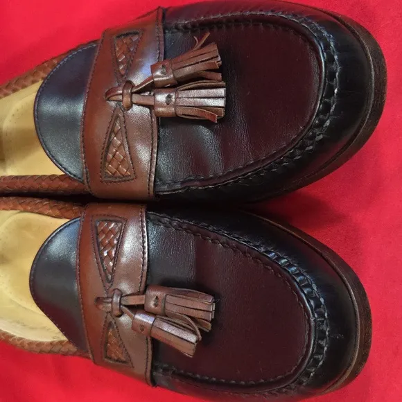 ALLEN EDMONDS Maxfield Tassel Loafer Black Brown Mens Size 11.5 D