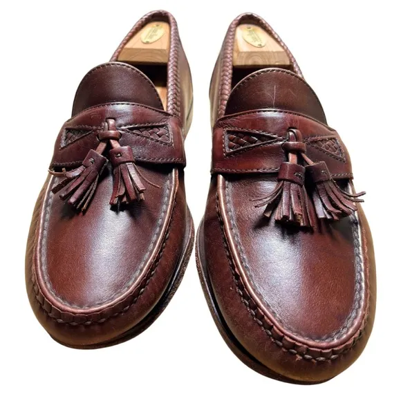 Allen Edmonds Maxfield Tassel Loafers Mens 11 D Woven Retro Western Dress Shoes