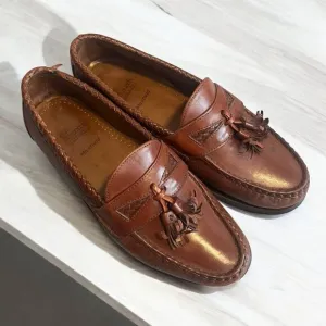 Allen Edmonds Maxfield Woven Tassel Leather Loafers Men's Size 8.5