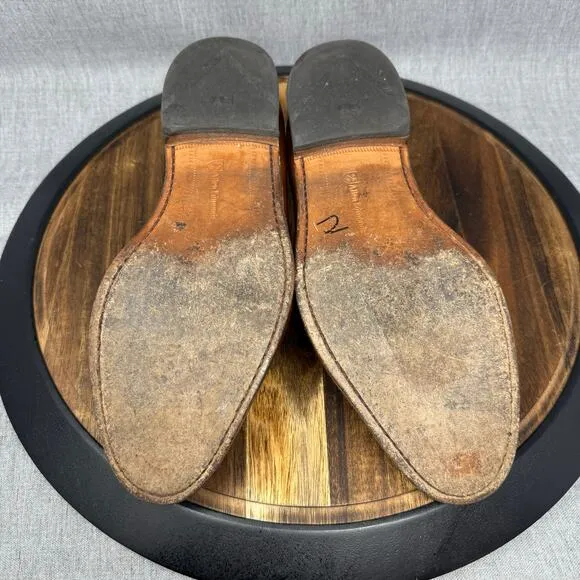 Allen Edmonds Mens 10.5 Lake Bluff Loafers Woven Chili Brown Leather Dress Shoes