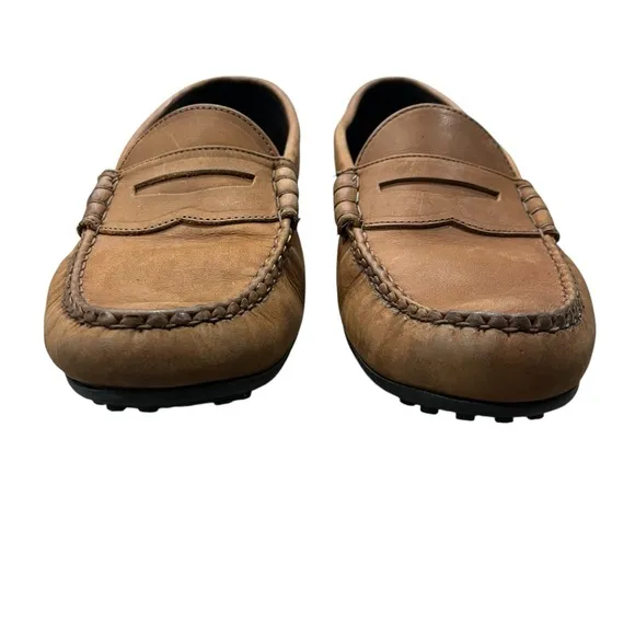 Allen Edmonds Men’s 11.5 D Ventura Highway Tan Leather Driving Loafers 21562
