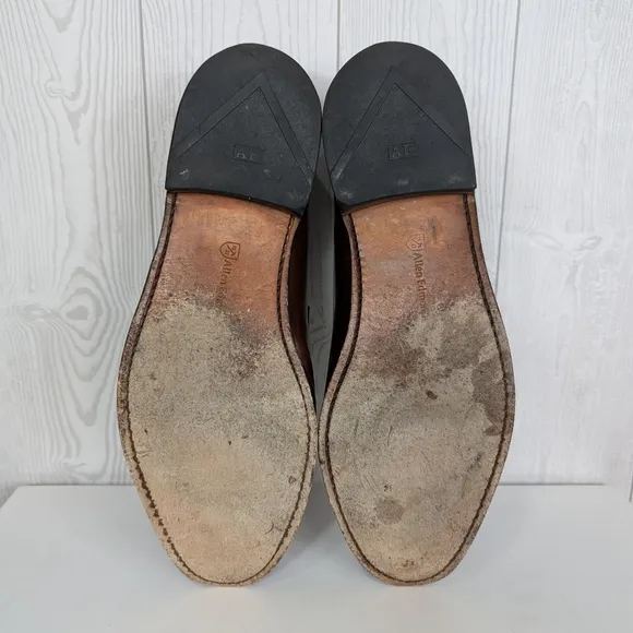 Allen Edmonds Men's Penny Loafers Size 11 D Lake Bluff Chili Brown Woven Slip-on