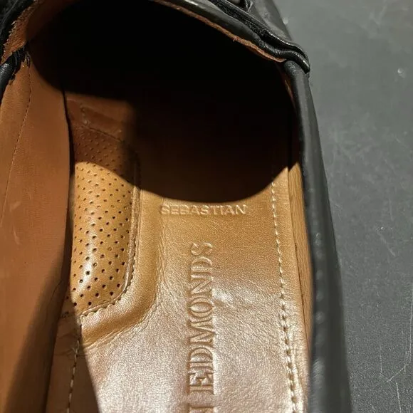 Allen Edmonds Sebastian Loafers Mens 13 D Black Bit Leather Driving Shoes