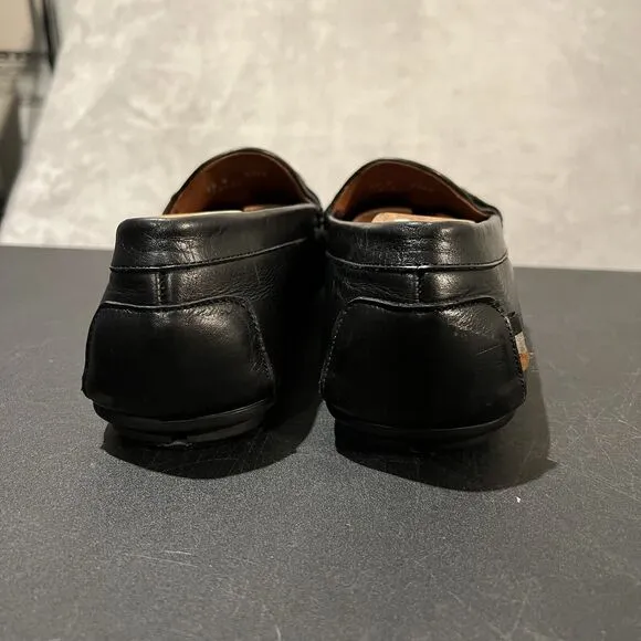 Allen Edmonds Sebastian Loafers Mens 13 D Black Bit Leather Driving Shoes