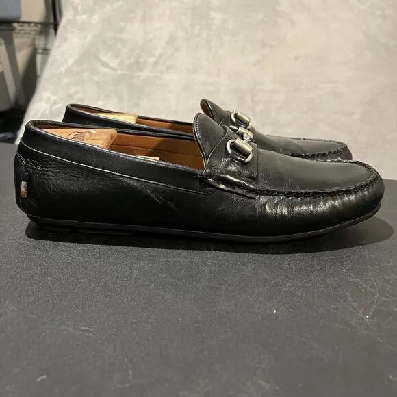 Allen Edmonds Sebastian Loafers Mens 13 D Black Bit Leather Driving Shoes
