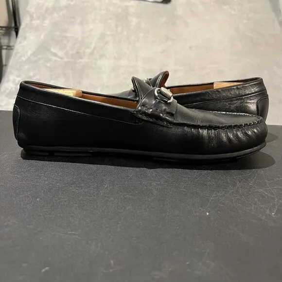Allen Edmonds Sebastian Loafers Mens 13 D Black Bit Leather Driving Shoes