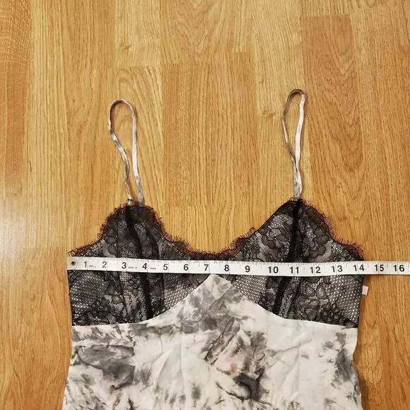 AllSaints Ives Tyde Lace Trim Silk Slip Dress size Small- NEW