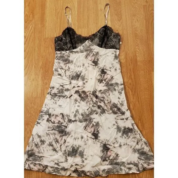 AllSaints Ives Tyde Lace Trim Silk Slip Dress size Small- NEW