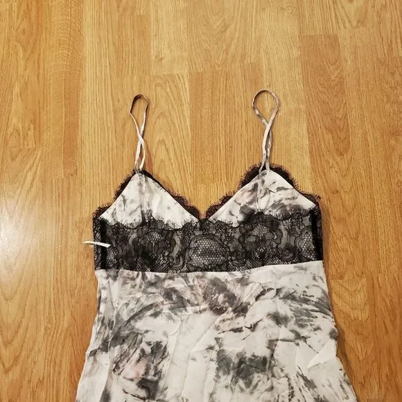 AllSaints Ives Tyde Lace Trim Silk Slip Dress size Small- NEW