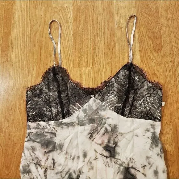 AllSaints Ives Tyde Lace Trim Silk Slip Dress size Small- NEW