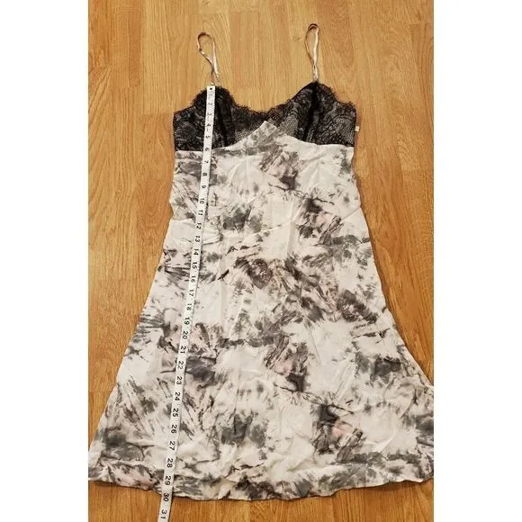 AllSaints Ives Tyde Lace Trim Silk Slip Dress size Small- NEW
