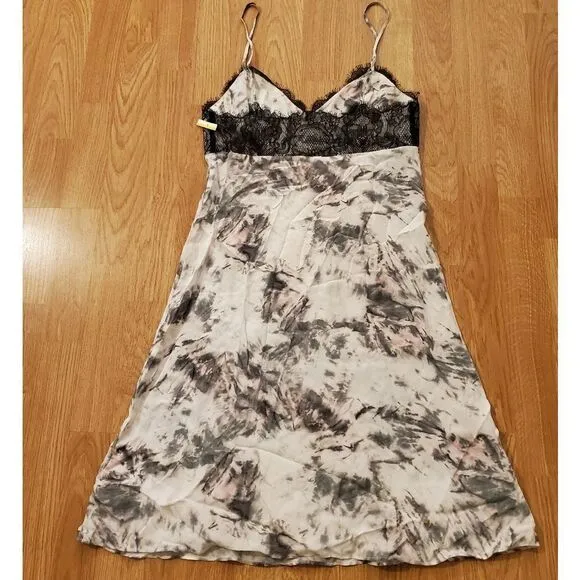 AllSaints Ives Tyde Lace Trim Silk Slip Dress size Small- NEW