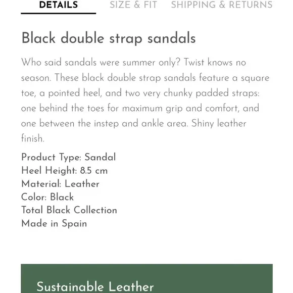 Alohas Black Double Strap Sandals