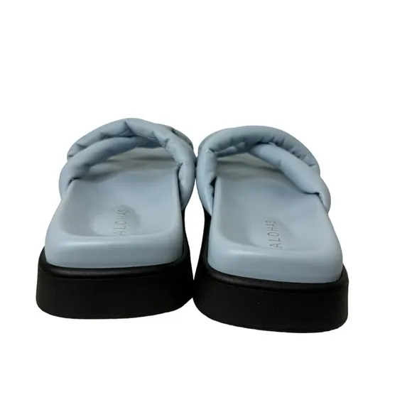 Alohas Slip on Cross Sandal in Baby Blue 42 US 11