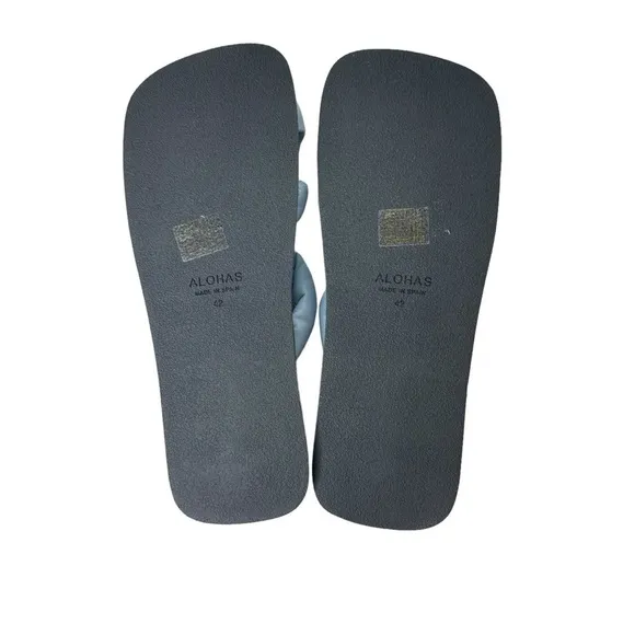 Alohas Slip on Cross Sandal in Baby Blue 42 US 11