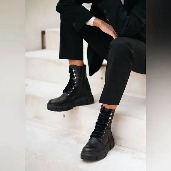ALOHAS Can Can Croco Moto Boots