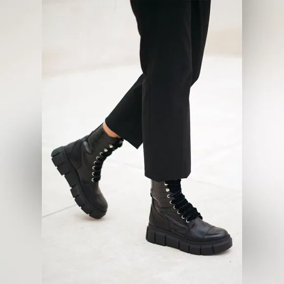 ALOHAS Can Can Croco Moto Boots