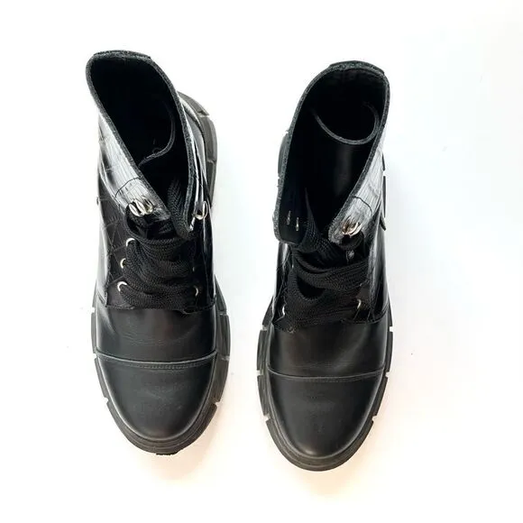 ALOHAS Can Can Croco Moto Boots