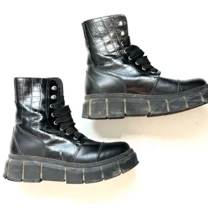 ALOHAS Can Can Croco Moto Boots