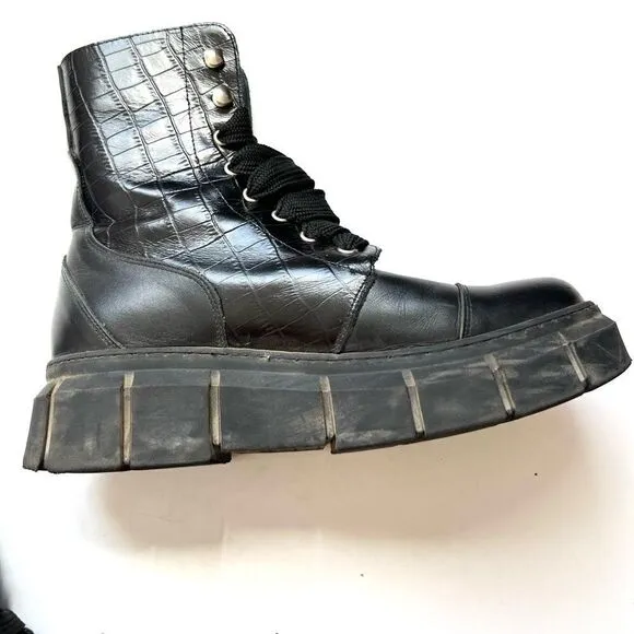 ALOHAS Can Can Croco Moto Boots