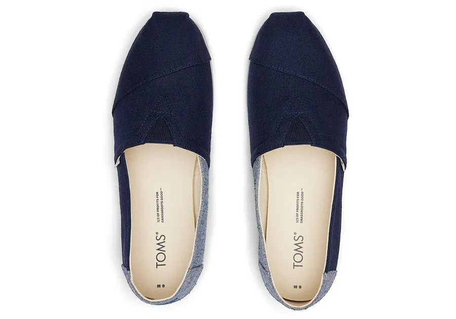 Alpargata Navy Linen