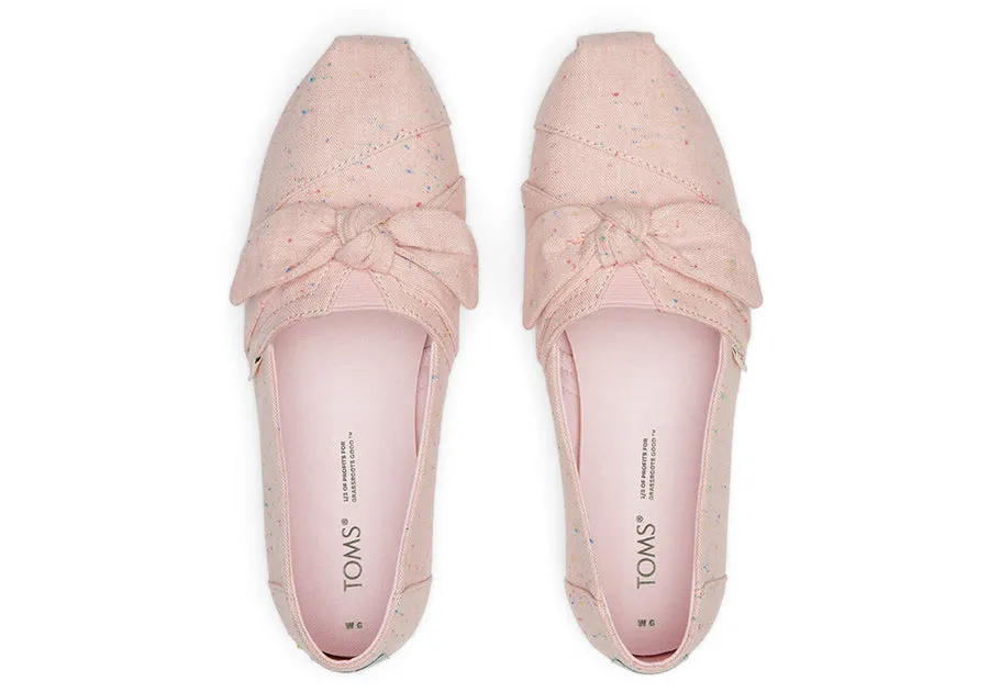 Alpargata Pink Bow Linen