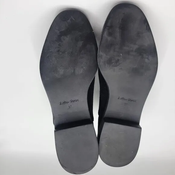 &amp; Other Stories Black Suede Ankle Chelsea Boots Size 37 US 7