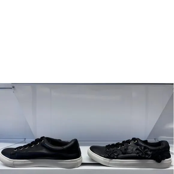 &quot;NANETTE LEPORE&quot; WINSLET, 8, Leather Sneakers, 3-D Flower,Fairy,Low Top