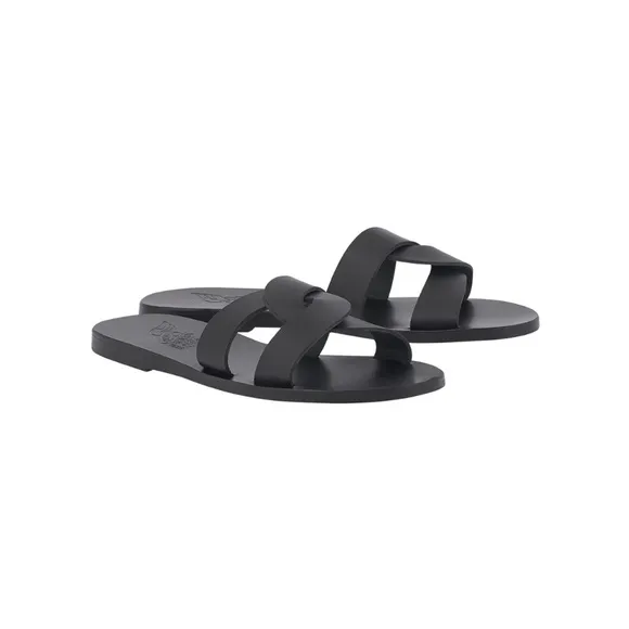 Ancient Greek Sandals Desmos Slip-on Sandals in Black