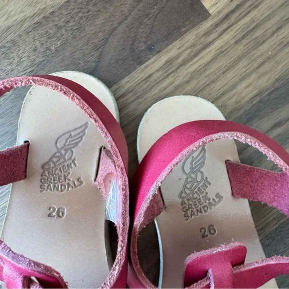 Ancient Greek Sandals - Vibrant Pink - Size 26 EU / US 9.5