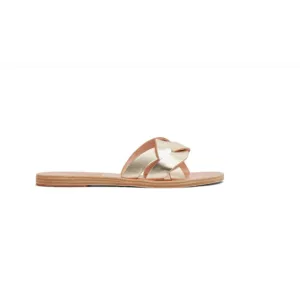 Ancient Greek Sandals Women Arachne Braided Strap Sandals Platinum Size 38EU