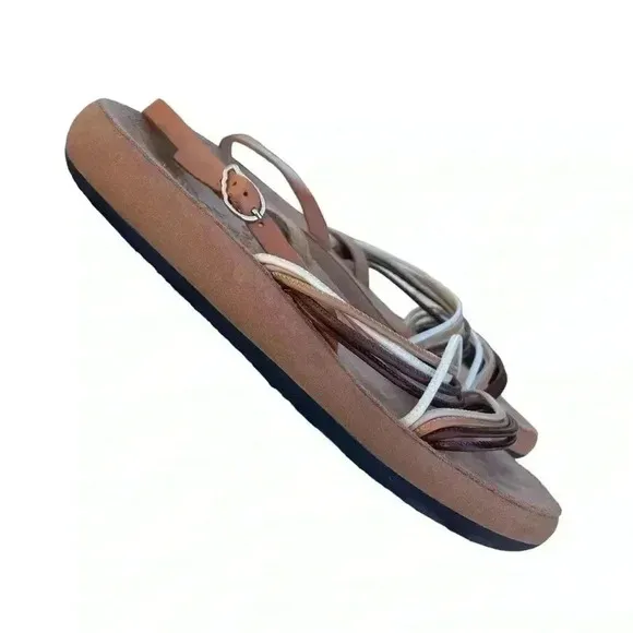 Ancient Greek Sandals women’s strapy open toe high quality leather brown size 39