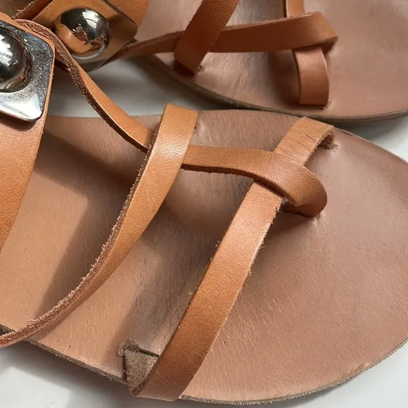 Ancient Greek Sandals x Peter Pilotto Alethea stud cross front leather sandals
