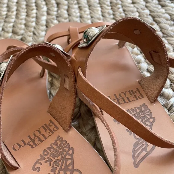 Ancient Greek Sandals x Peter Pilotto Alethea stud cross front leather sandals
