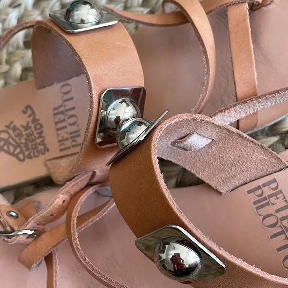 Ancient Greek Sandals x Peter Pilotto Alethea stud cross front leather sandals